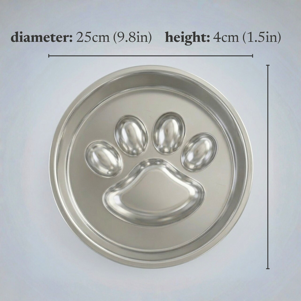 stainless steel slow feeder dog bowl dimensions